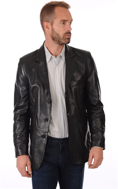 Vestes en Cuir de Luxe Homme .